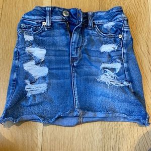mini denim skirt
